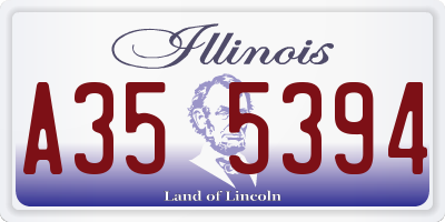 IL license plate A355394