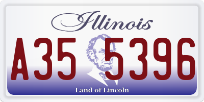 IL license plate A355396