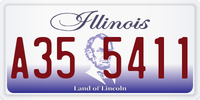 IL license plate A355411