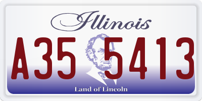 IL license plate A355413