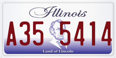 IL license plate A355414