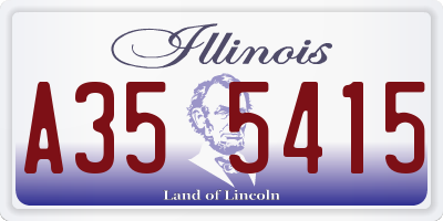 IL license plate A355415