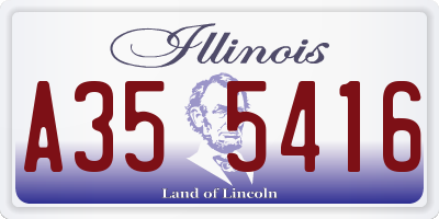 IL license plate A355416