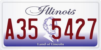 IL license plate A355427