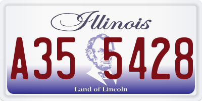 IL license plate A355428