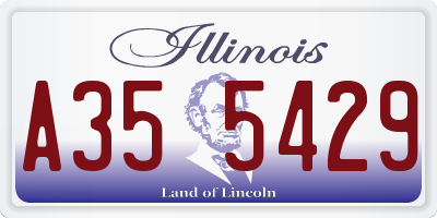 IL license plate A355429