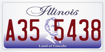 IL license plate A355438