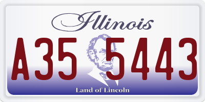 IL license plate A355443