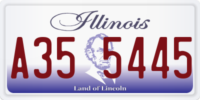 IL license plate A355445
