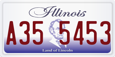 IL license plate A355453