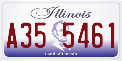 IL license plate A355461