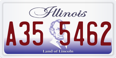 IL license plate A355462