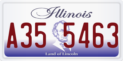 IL license plate A355463