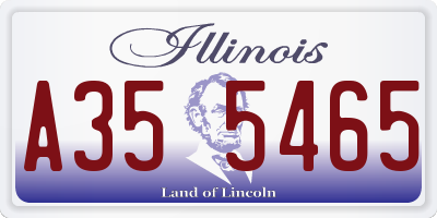 IL license plate A355465