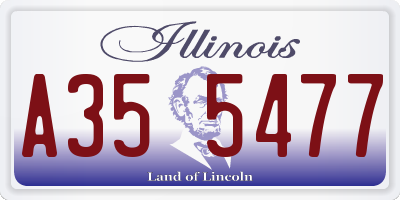 IL license plate A355477