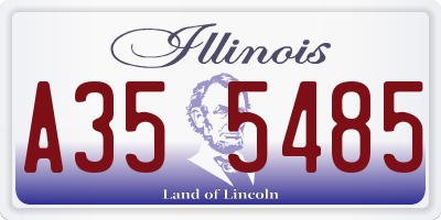 IL license plate A355485