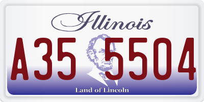 IL license plate A355504