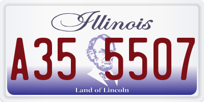 IL license plate A355507
