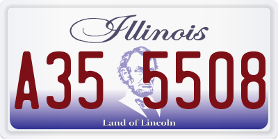 IL license plate A355508