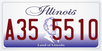 IL license plate A355510