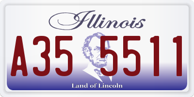 IL license plate A355511