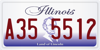 IL license plate A355512