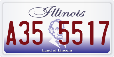 IL license plate A355517