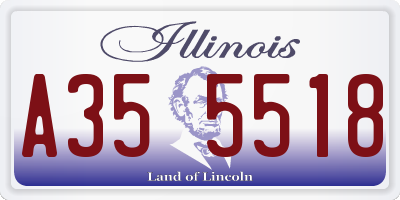IL license plate A355518