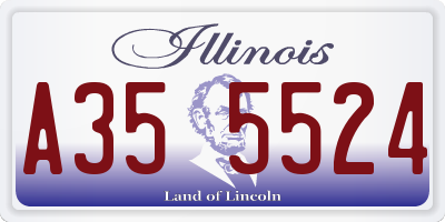 IL license plate A355524