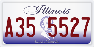 IL license plate A355527