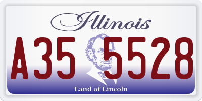 IL license plate A355528