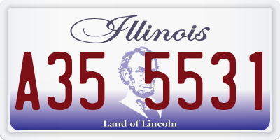 IL license plate A355531