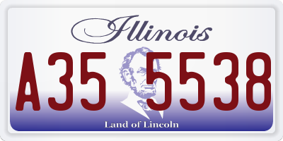 IL license plate A355538