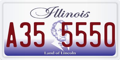 IL license plate A355550
