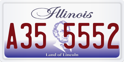 IL license plate A355552