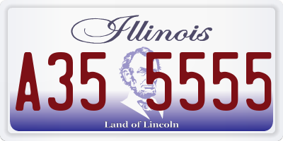 IL license plate A355555
