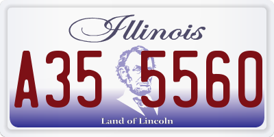 IL license plate A355560