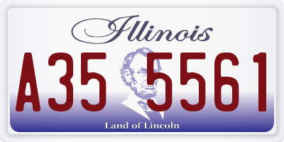IL license plate A355561