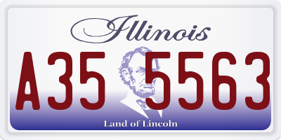 IL license plate A355563
