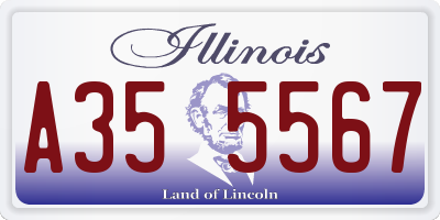 IL license plate A355567