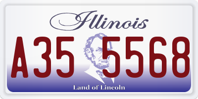 IL license plate A355568