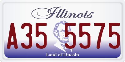 IL license plate A355575