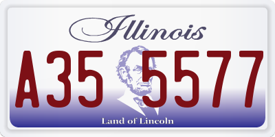 IL license plate A355577