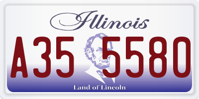 IL license plate A355580