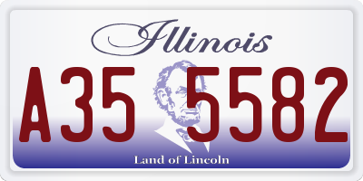 IL license plate A355582