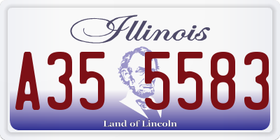 IL license plate A355583