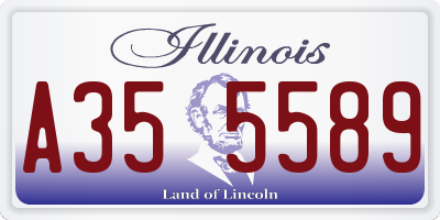 IL license plate A355589