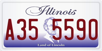 IL license plate A355590