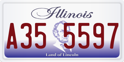 IL license plate A355597