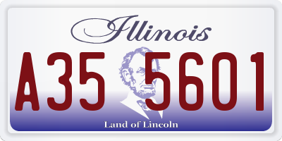 IL license plate A355601